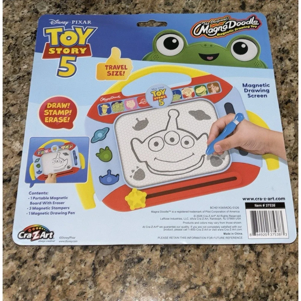 New Toy Story 5 Magna Doodle Magnetic Drawing Board Travel Size